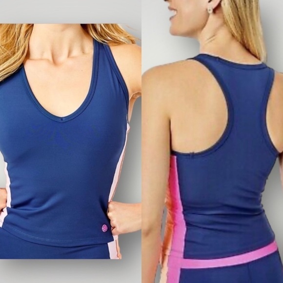 Lilly Pulitzer Luxletic Vanti UPF 50 Tank | Built In Bra Top Size S NWT - Picture 7 of 12